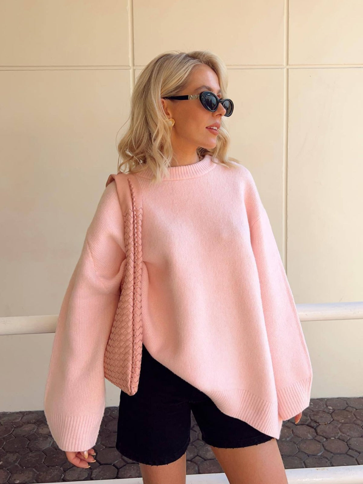 Sweet Round Neck Pullover Sweater