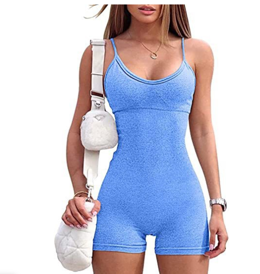 Solid Color High Waist Tight Sports Yoga Jumpsuit