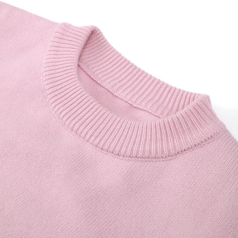 Sweet Round Neck Pullover Sweater