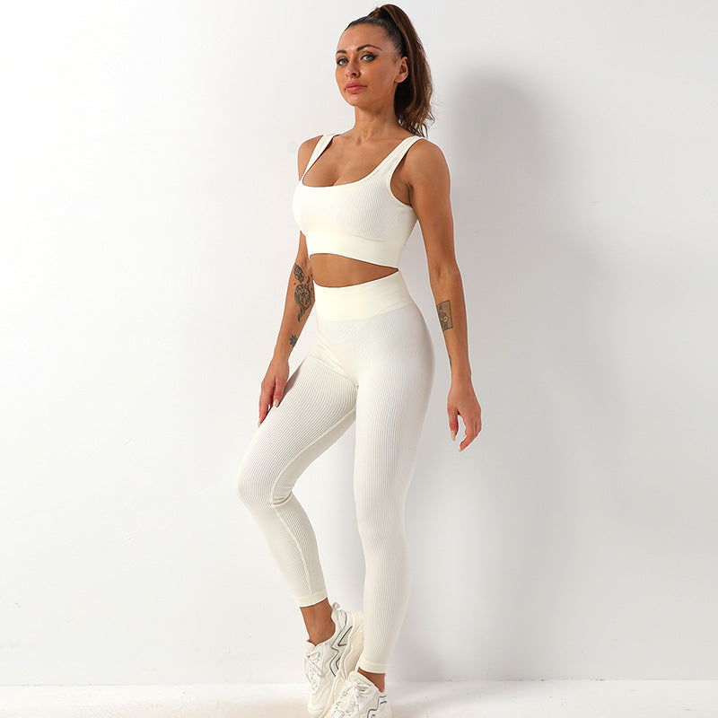 Set Yoga Anzug Nahtlose BH und Push up Leggings