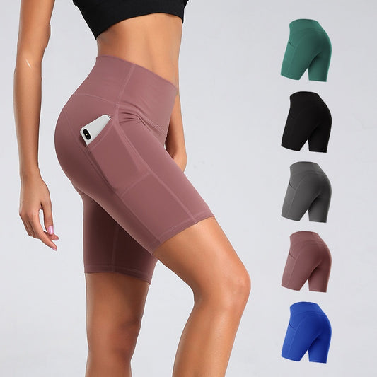 Hohe Taille Fitness Gym Workout Leggings Mit Taschen