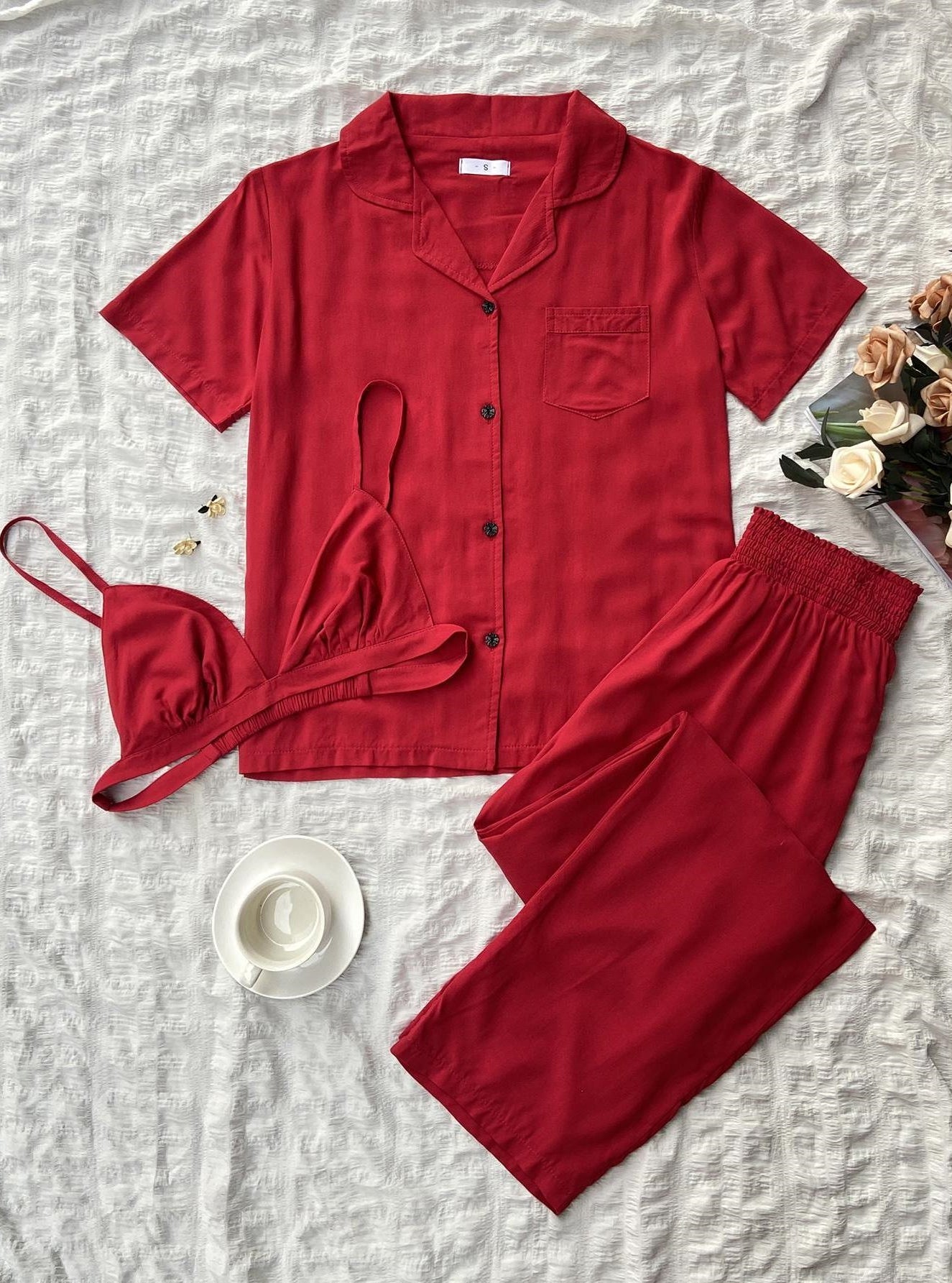 Homewear Pajamas Three-piece Set